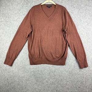 Banana Republic Luxury Blend Sweater Mens Large Brown Silk Cashmere Blend Preppy